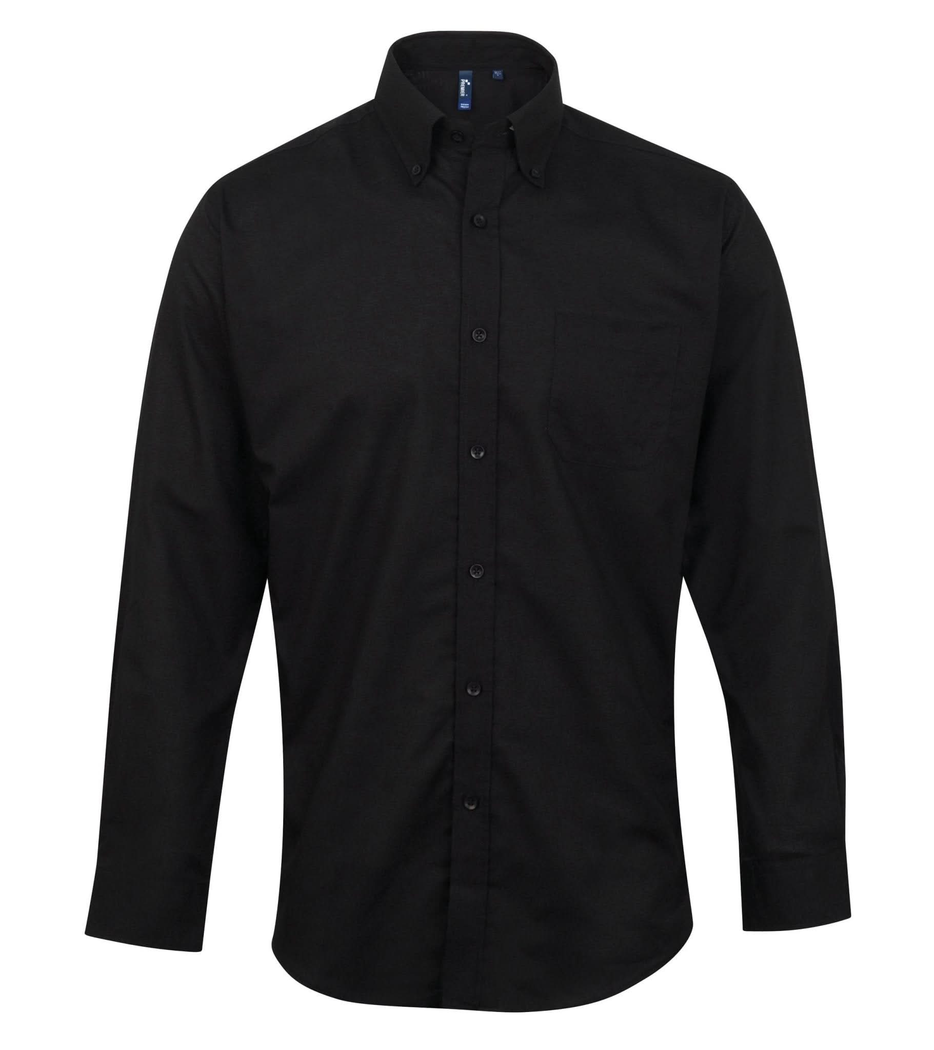 Camisa Oxford PR234 negra, prenda sola