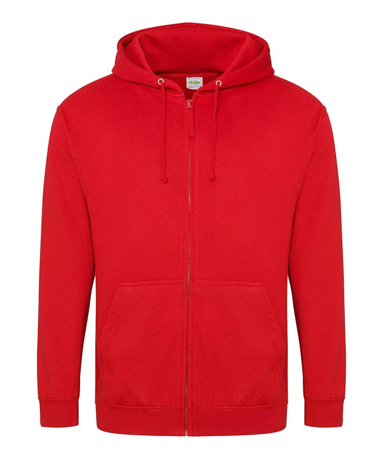 JH050 sudadera cremallera — Fire Red