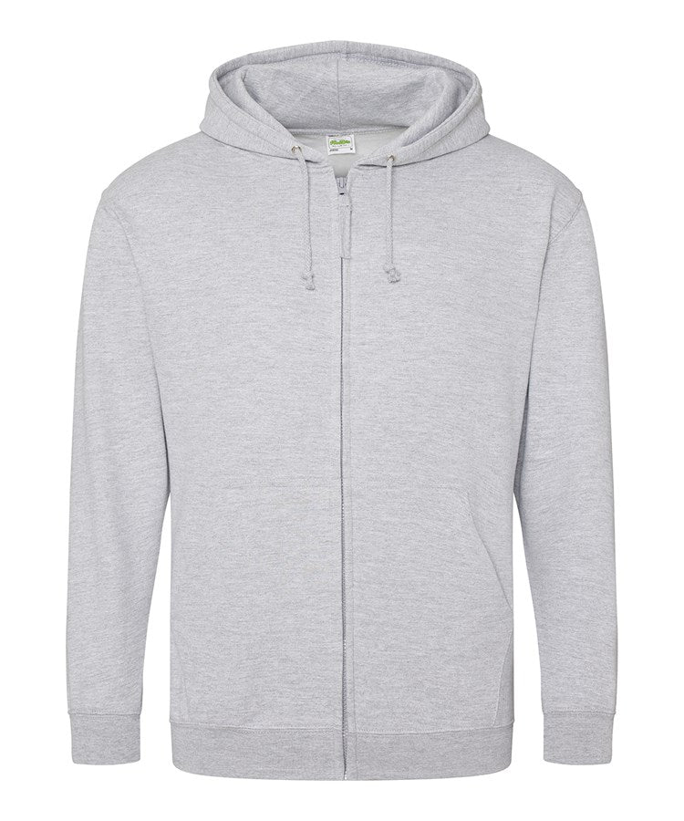 JH050 sudadera cremallera — Heather Grey