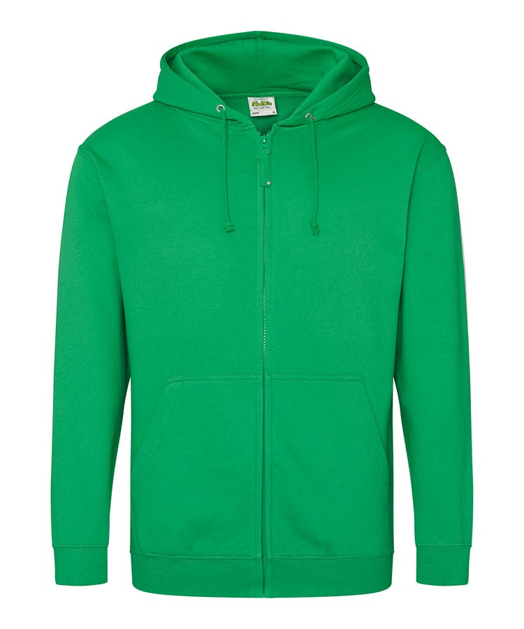 JH050 sudadera cremallera — Kelly Green
