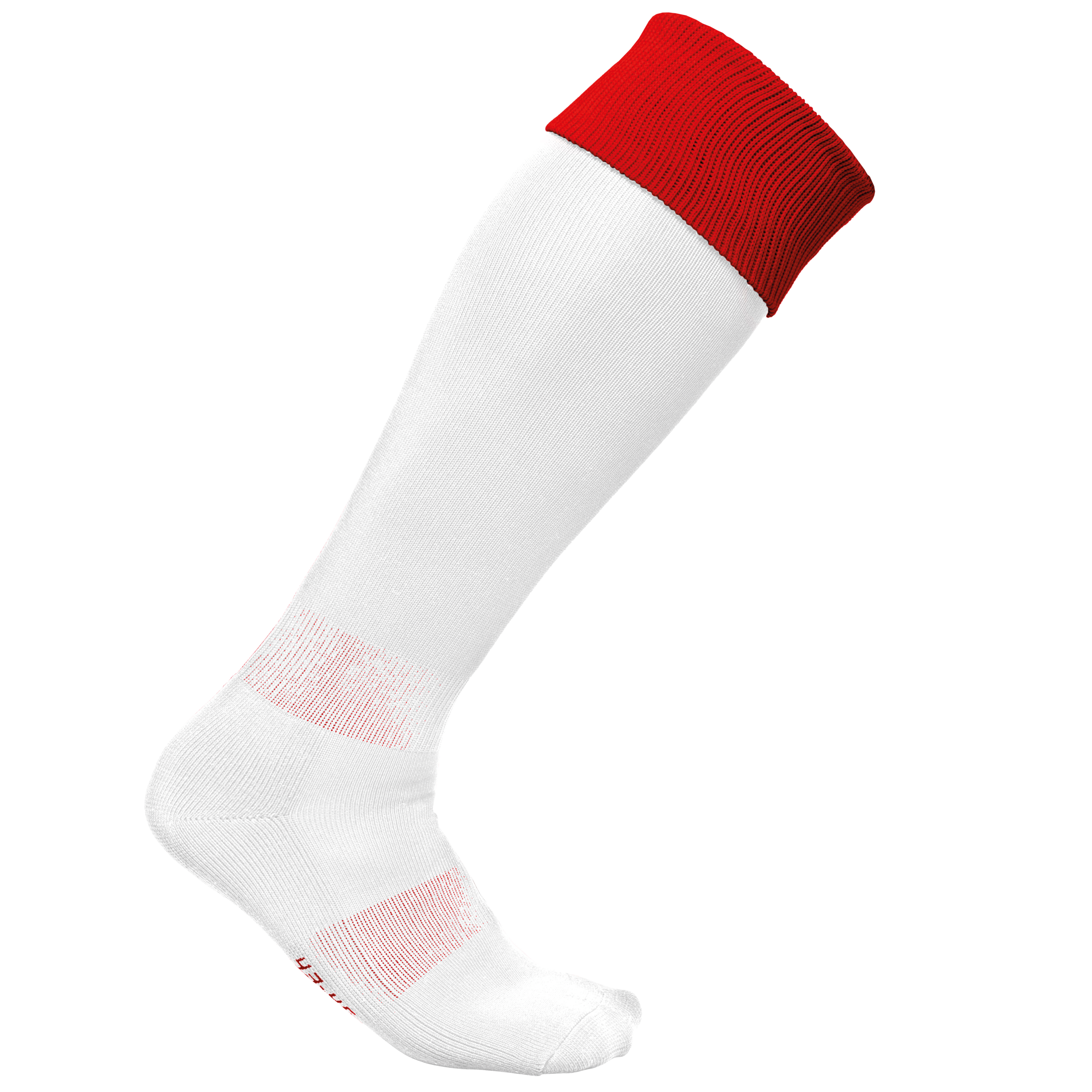 PA0300 medias bicolor — White / Sporty Red