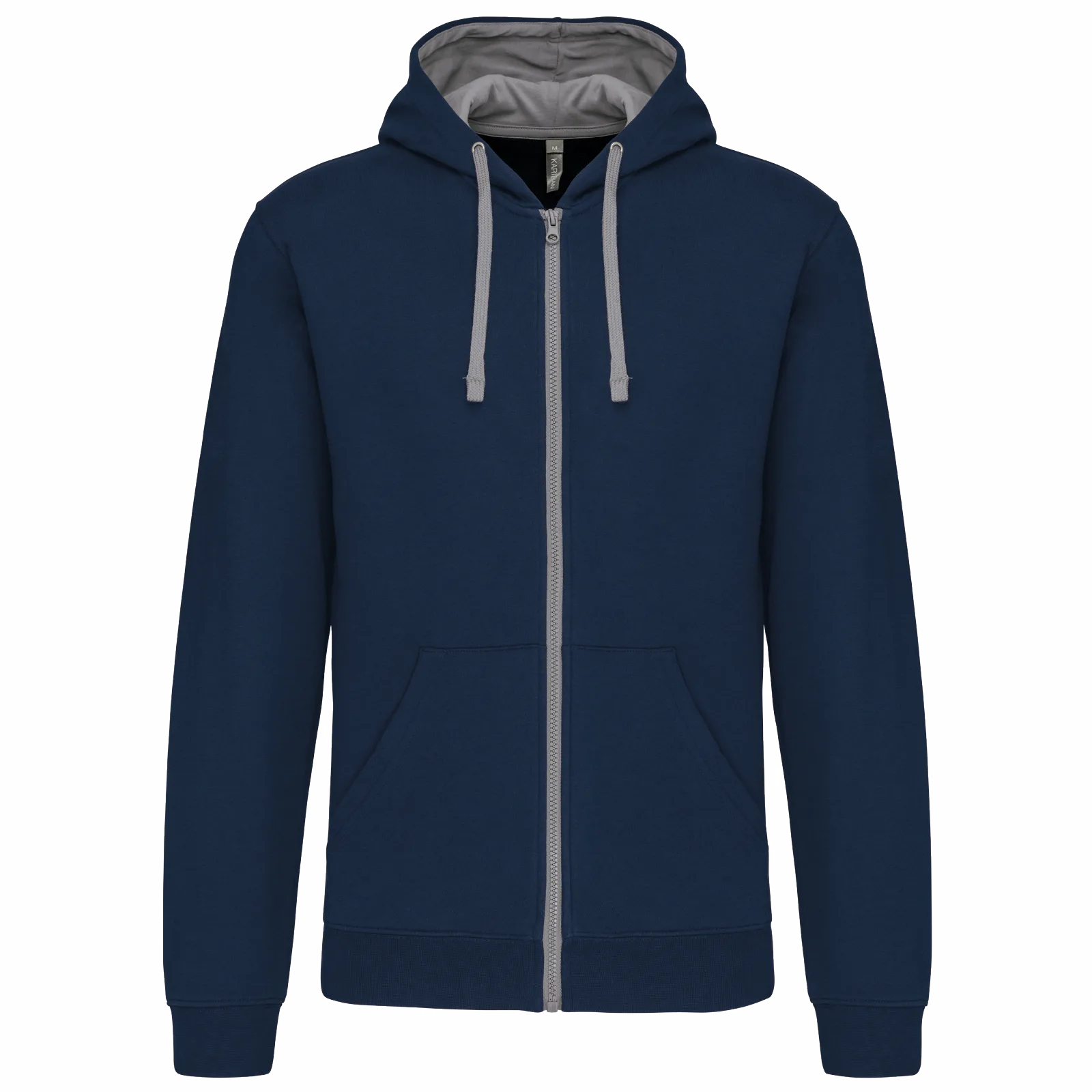Sudadera Contraste Cremallera Completa K466 Navy / Fine Grey