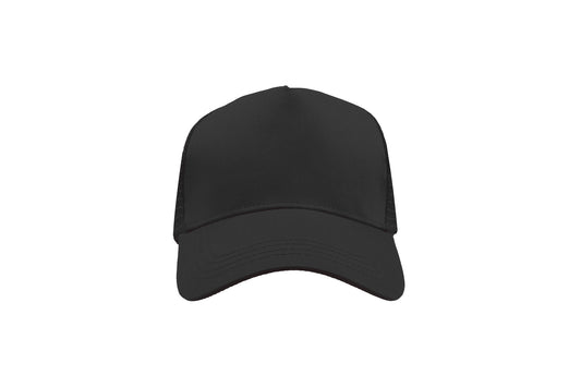 Gorra Rapper Cotton Black Black vista frontal