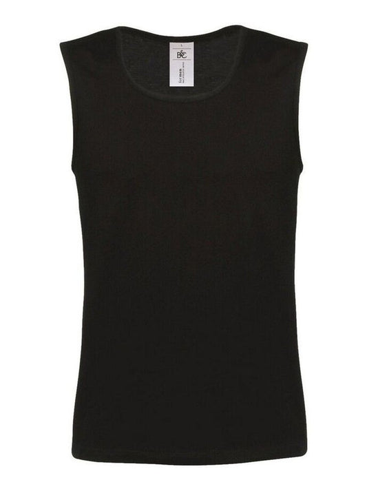 Camiseta de tirantes Athletic Move TM200 negra 145 GSM