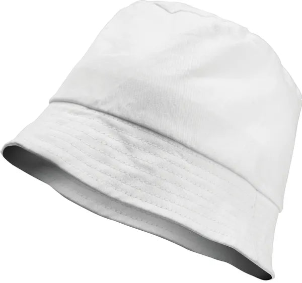 Bucket hat 160 g/m² color blanco — fotografía de referencia KP125