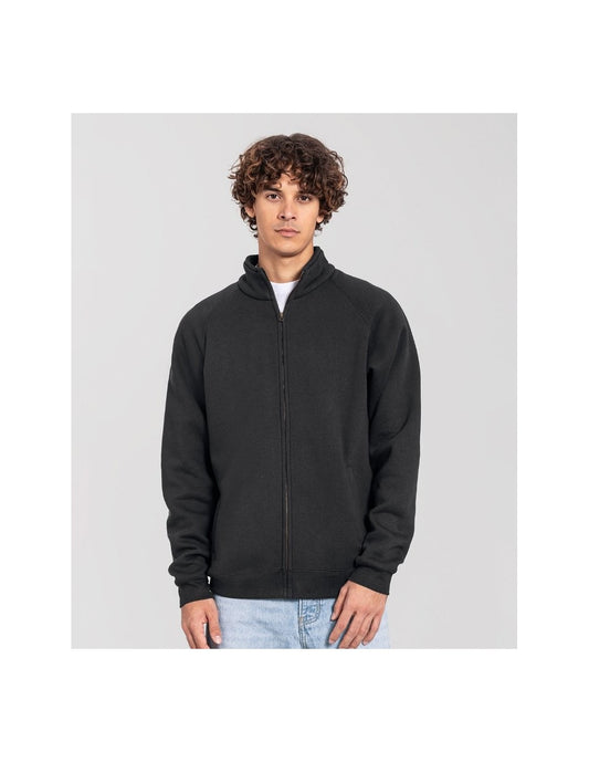 Sudadera Iconic Premium cremallera completa negra 300 GSM