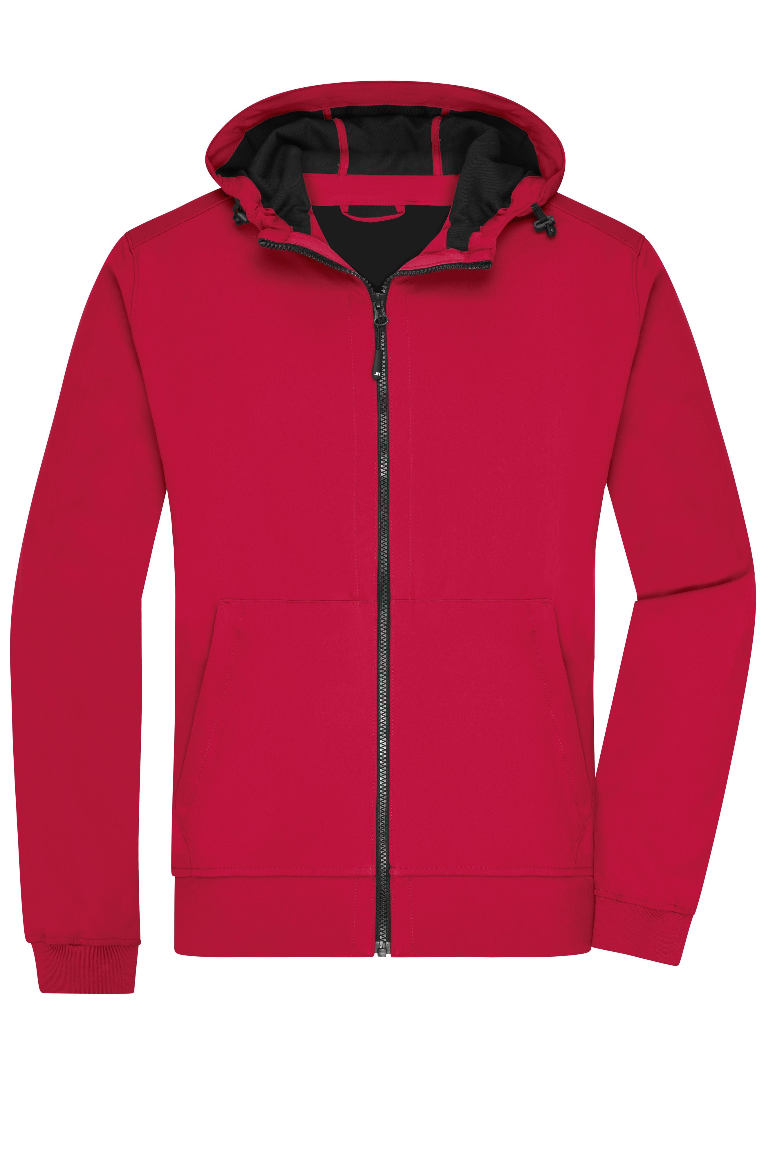 Chaqueta Softshell Deportiva con Capucha JN1146 — Red / Black