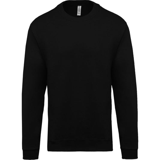 Sudadera sin capucha Premium Orgánica 300 GSM negra