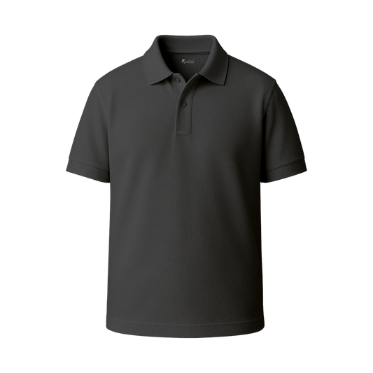 Polo Premium Orgánico 220 GSM gris asfalto
