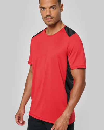 Camiseta técnica deportiva PA478 rojo y negro