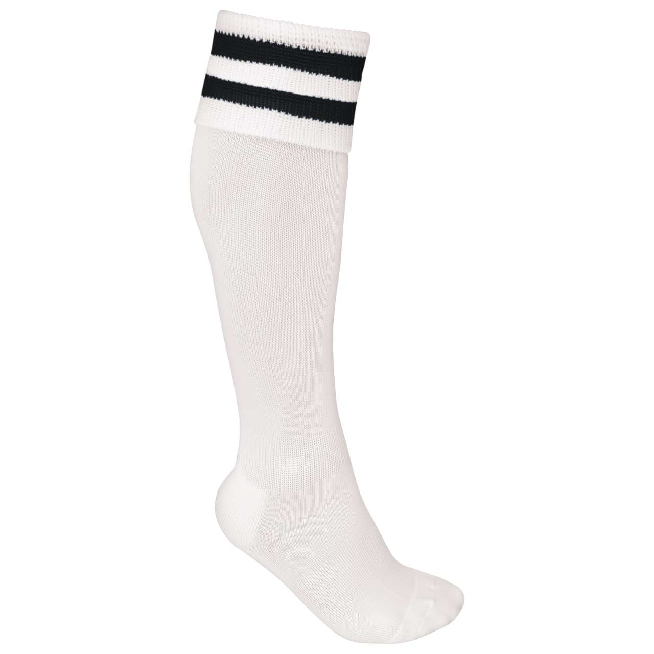 Medias Deportivas a Rayas PA015 — White / Black