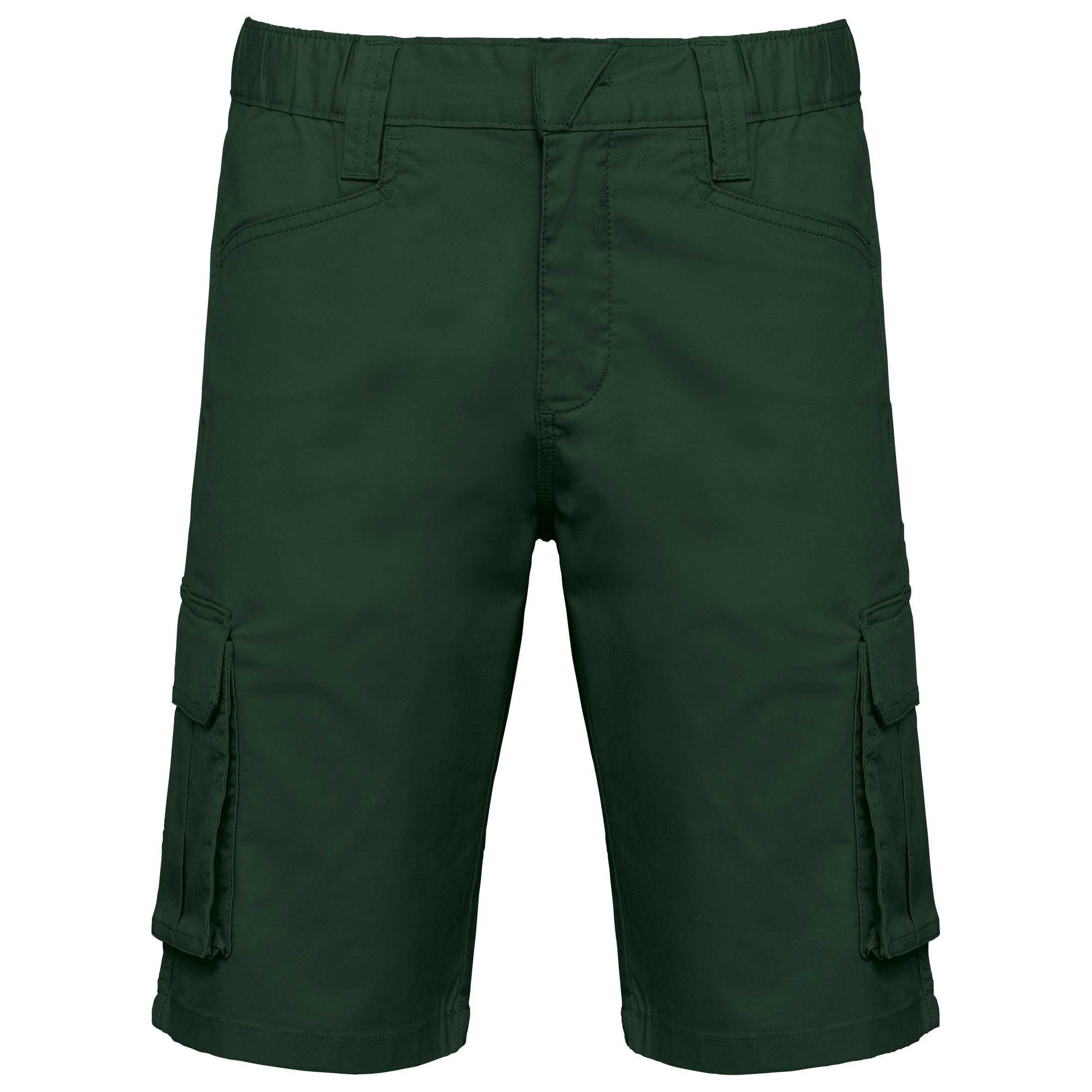 WK713 Bermuda Multibolsillos — Forest Green