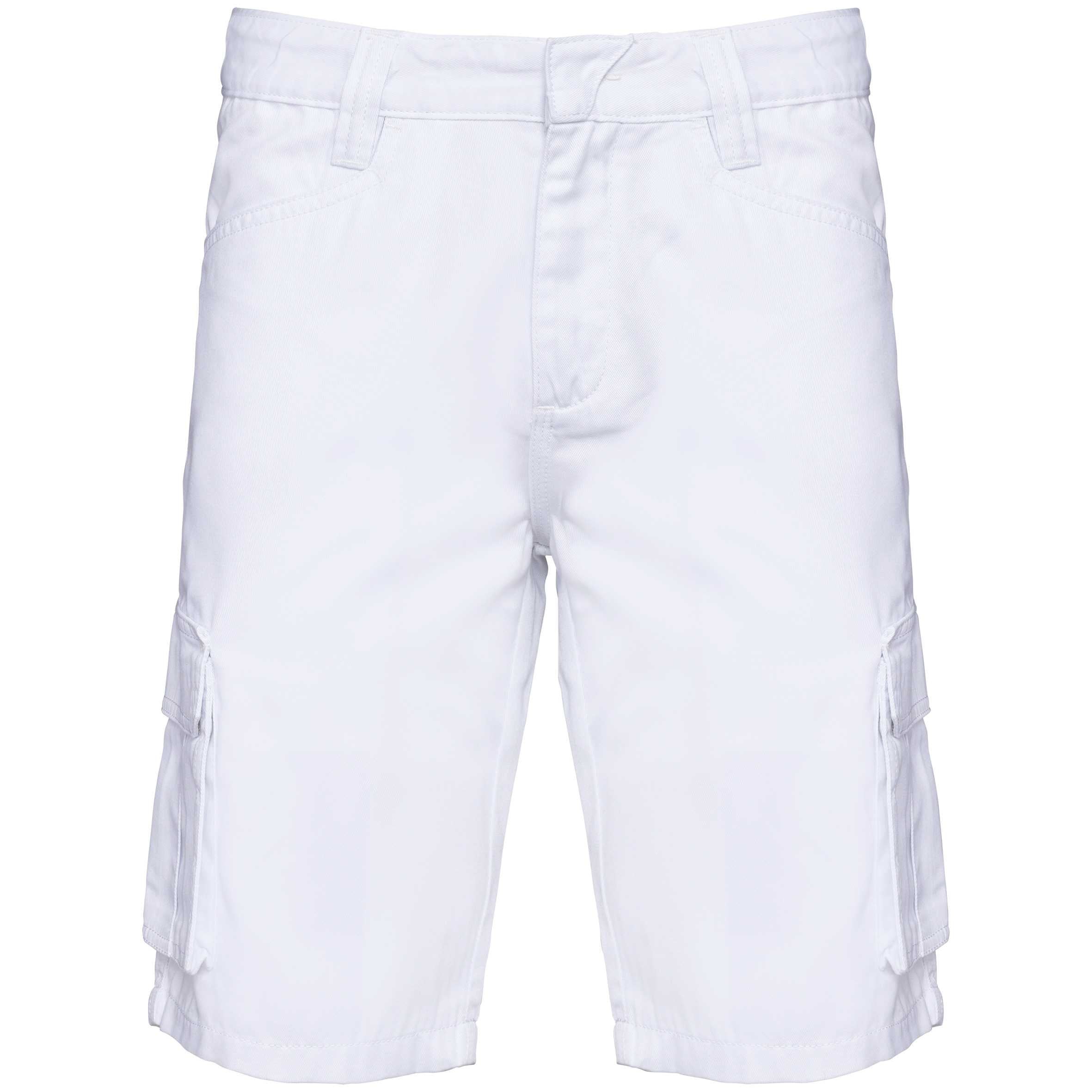 WK713 Bermuda Multibolsillos — White