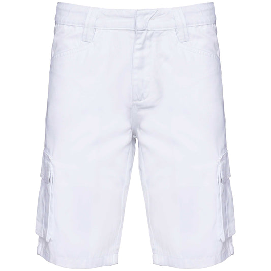 WK713 Bermuda Multibolsillos — White